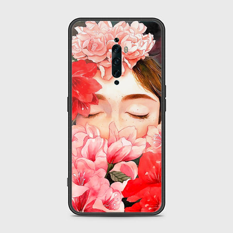 Oppo Reno 2F Cover- Floral Series - HQ Ultra Shine Premium Infinity Glass Soft Silicon Borders Case