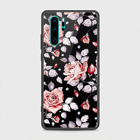 Huawei P30 Pro Cover - Floral Series - HQ Ultra Shine Premium Infinity Glass Soft Silicon Borders Case