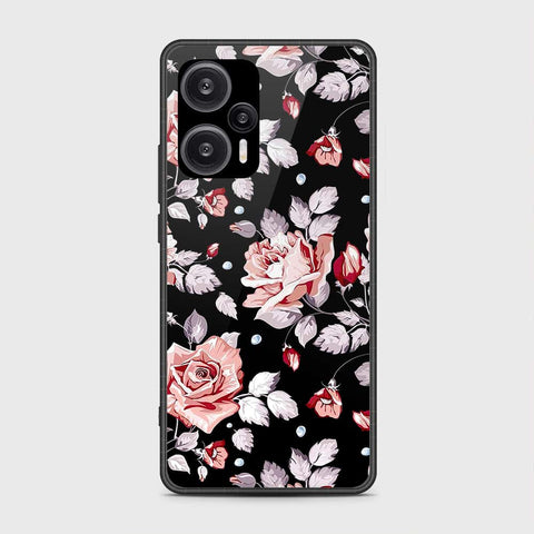 Xiaomi Redmi Note 12 Turbo  Cover- Floral Series - HQ Ultra Shine Premium Infinity Glass Soft Silicon Borders Case