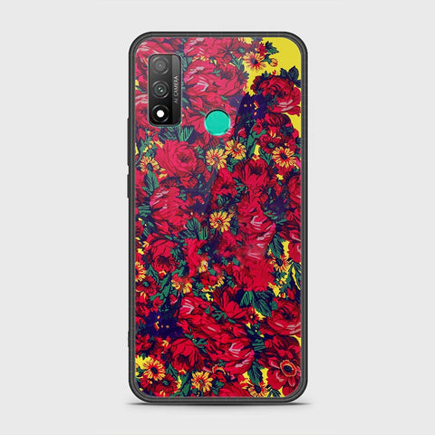 Huawei P smart 2020 Cover - Floral Series - HQ Ultra Shine Premium Infinity Glass Soft Silicon Borders Case