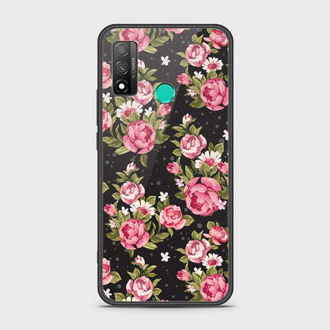 Huawei P smart 2020 Cover - Floral Series - HQ Ultra Shine Premium Infinity Glass Soft Silicon Borders Case