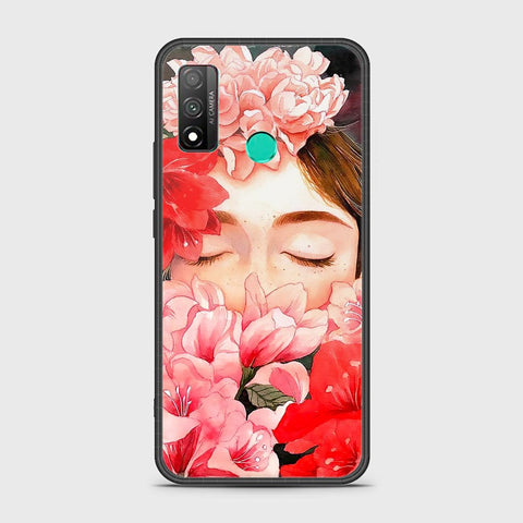 Huawei P smart 2020 Cover - Floral Series - HQ Ultra Shine Premium Infinity Glass Soft Silicon Borders Case