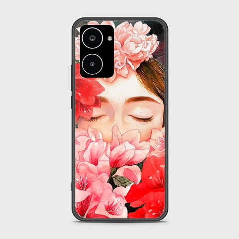 Realme 10 4G Cover- Floral Series - HQ Ultra Shine Premium Infinity Glass Soft Silicon Borders Case