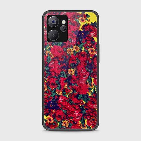 Realme 10T Cover- Floral Series - HQ Ultra Shine Premium Infinity Glass Soft Silicon Borders Case