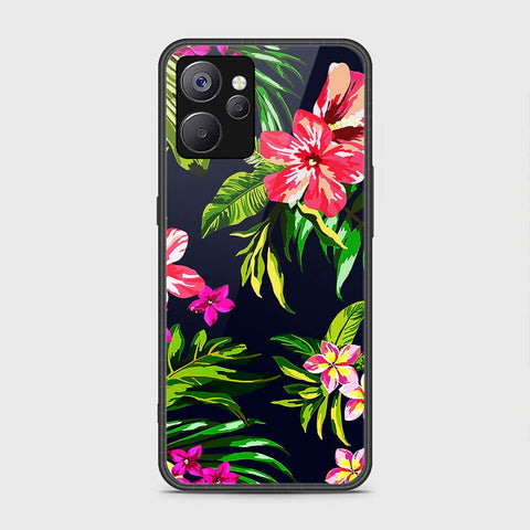 Realme 10T Cover- Floral Series - HQ Ultra Shine Premium Infinity Glass Soft Silicon Borders Case