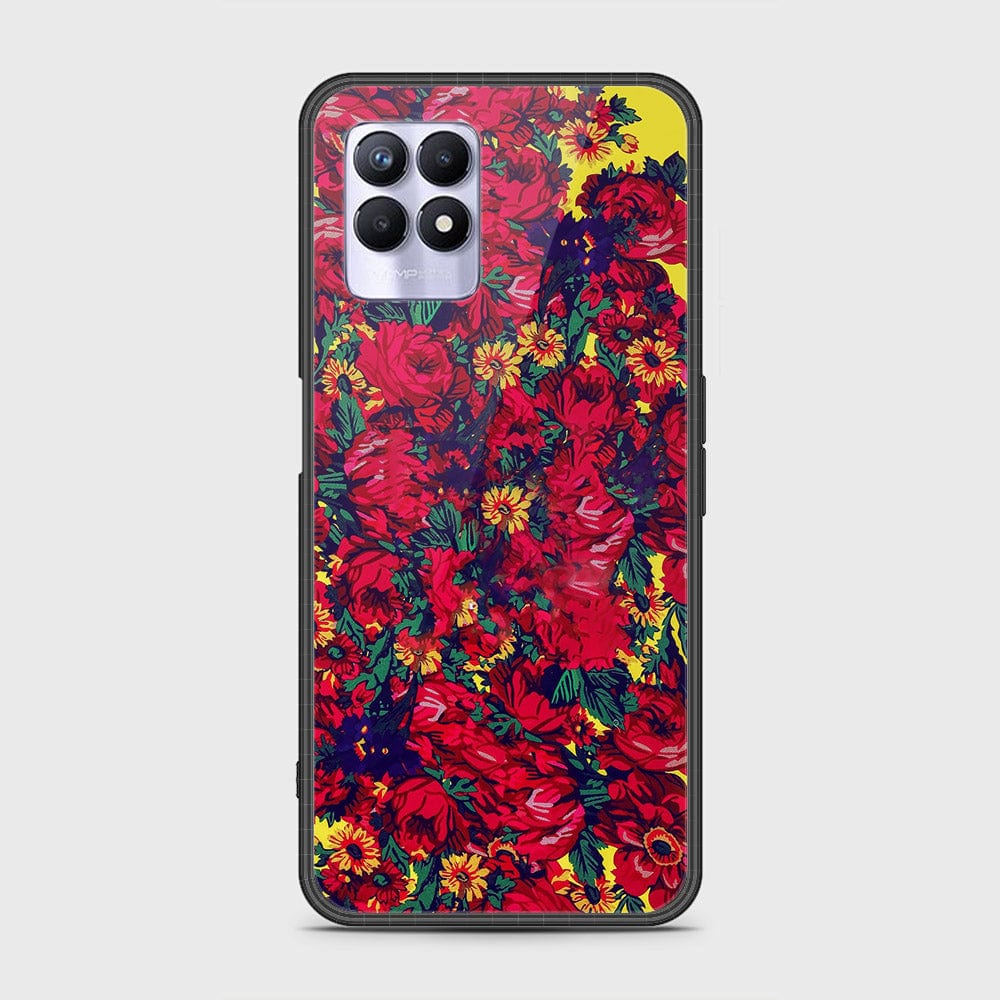 Realme Narzo 50 4G Cover - Floral Series - HQ Ultra Shine Premium Infinity Glass Soft Silicon Borders Case