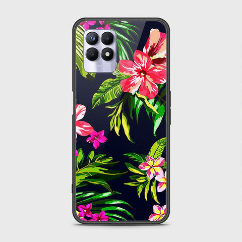 Realme Narzo 50 4G Cover - Floral Series - HQ Ultra Shine Premium Infinity Glass Soft Silicon Borders Case