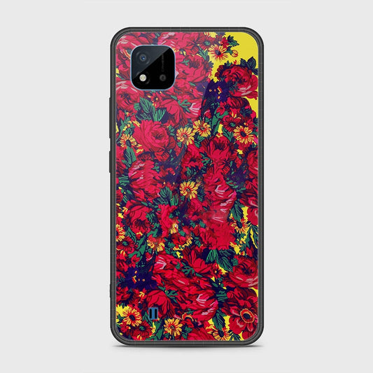 Realme C20A Cover- Floral Series - HQ Ultra Shine Premium Infinity Glass Soft Silicon Borders Case