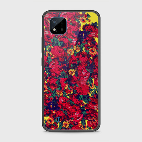 Realme Narzo 50i Cover- Floral Series - HQ Ultra Shine Premium Infinity Glass Soft Silicon Borders Case