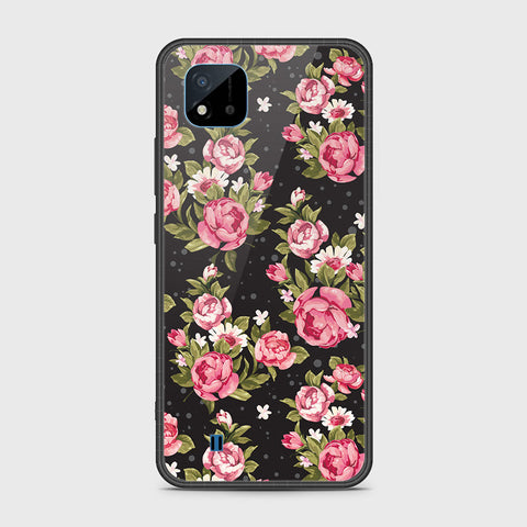 Realme Narzo 50i Cover- Floral Series - HQ Ultra Shine Premium Infinity Glass Soft Silicon Borders Case