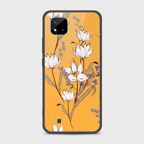 Realme Narzo 50i Cover- Floral Series - HQ Ultra Shine Premium Infinity Glass Soft Silicon Borders Case