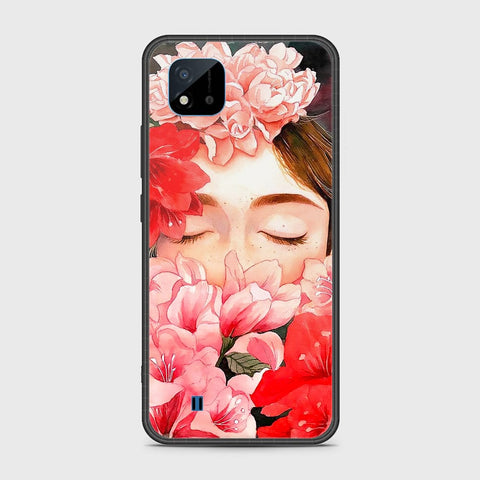 Realme C20A Cover- Floral Series - HQ Ultra Shine Premium Infinity Glass Soft Silicon Borders Case