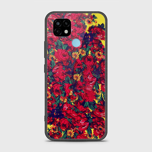 Realme C21 Cover- Floral Series - HQ Ultra Shine Premium Infinity Glass Soft Silicon Borders Case