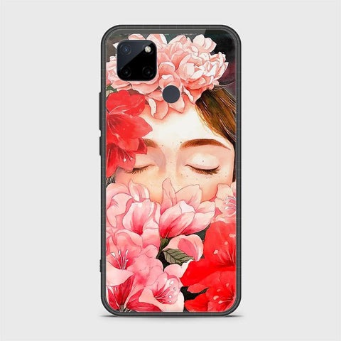 Realme C25Y Cover- Floral Series - HQ Ultra Shine Premium Infinity Glass Soft Silicon Borders Case