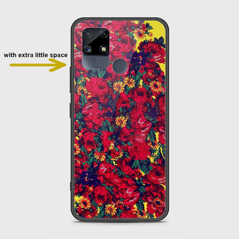 Realme C25s Cover- Floral Series - HQ Ultra Shine Premium Infinity Glass Soft Silicon Borders Case