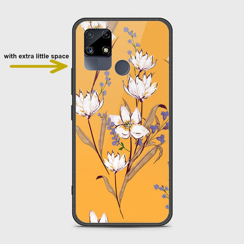 Realme C25s Cover- Floral Series - HQ Ultra Shine Premium Infinity Glass Soft Silicon Borders Case