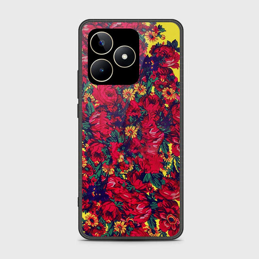 Realme C53 Cover- Floral Series - HQ Ultra Shine Premium Infinity Glass Soft Silicon Borders Case