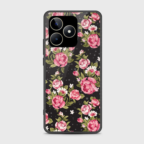 Realme C53 Cover- Floral Series - HQ Ultra Shine Premium Infinity Glass Soft Silicon Borders Case