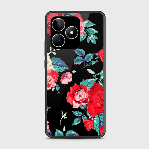 Realme C53 Cover- Floral Series - HQ Ultra Shine Premium Infinity Glass Soft Silicon Borders Case