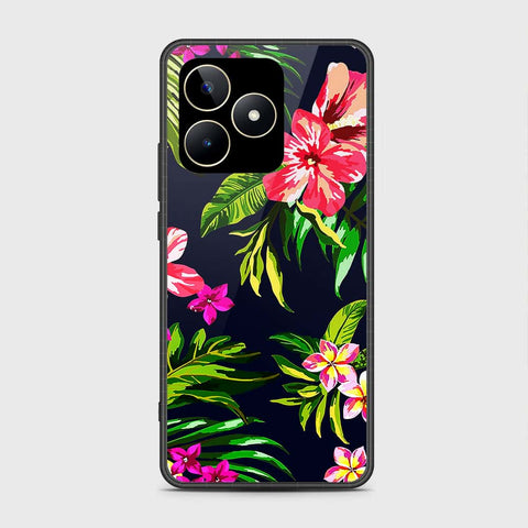 Realme C53 Cover- Floral Series - HQ Ultra Shine Premium Infinity Glass Soft Silicon Borders Case