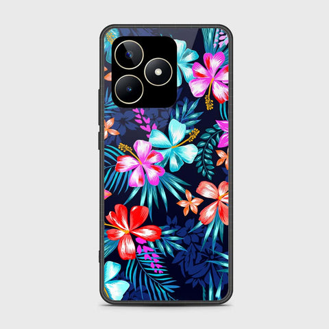 Realme C53 Cover- Floral Series - HQ Ultra Shine Premium Infinity Glass Soft Silicon Borders Case