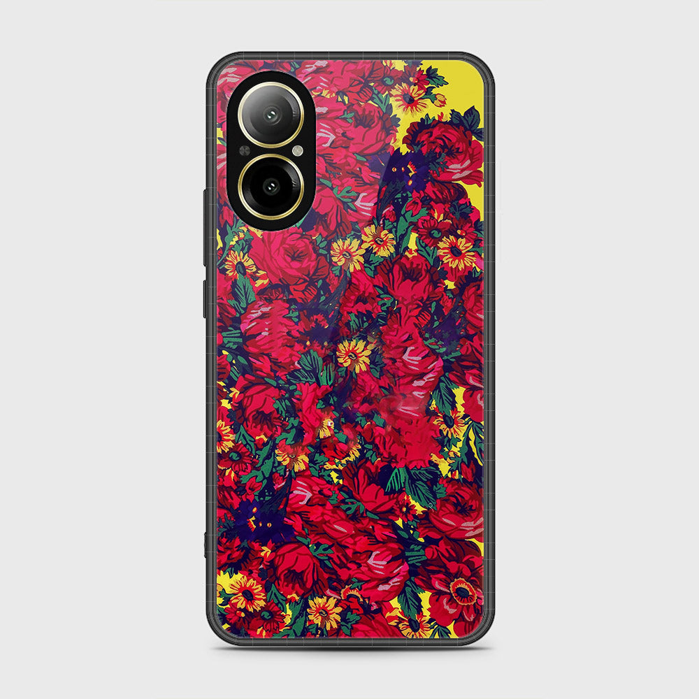 Realme C67 4G Cover- Floral Series - HQ Ultra Shine Premium Infinity Glass Soft Silicon Borders Case