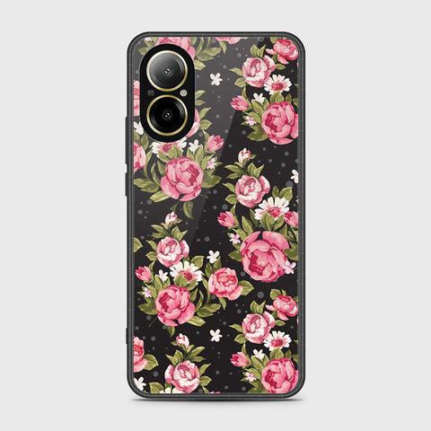 Realme C67 4G Cover- Floral Series - HQ Ultra Shine Premium Infinity Glass Soft Silicon Borders Case