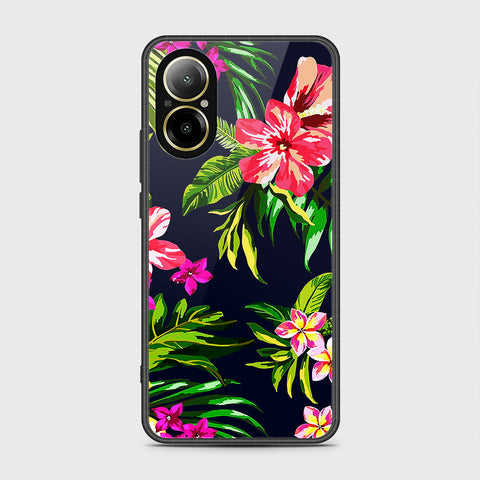 Realme C67 4G Cover- Floral Series - HQ Ultra Shine Premium Infinity Glass Soft Silicon Borders Case