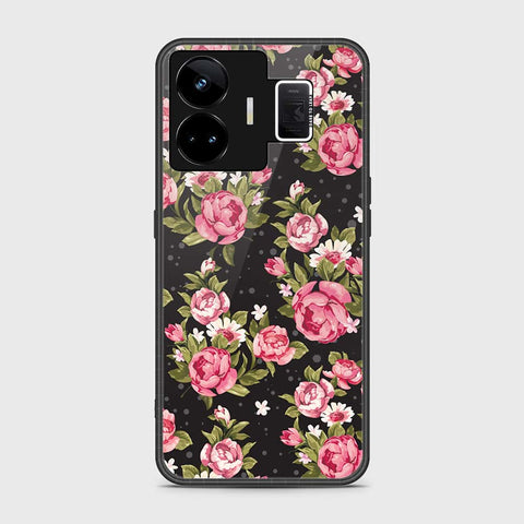 Realme GT3 Cover- Floral Series - HQ Ultra Shine Premium Infinity Glass Soft Silicon Borders Case