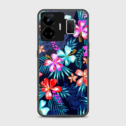 Realme GT3 Cover- Floral Series - HQ Ultra Shine Premium Infinity Glass Soft Silicon Borders Case