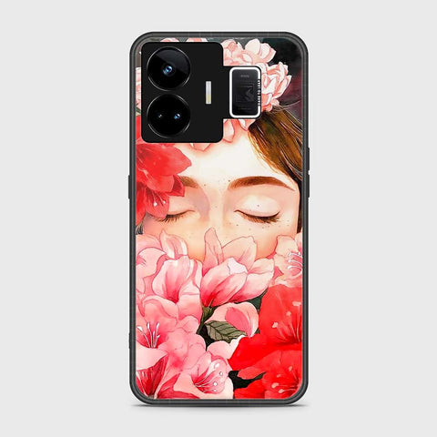 Realme GT3 Cover- Floral Series - HQ Ultra Shine Premium Infinity Glass Soft Silicon Borders Case