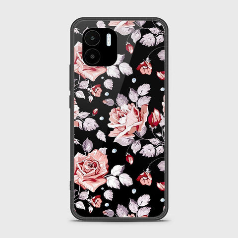 Xiaomi Redmi A1 Cover - Floral Series - HQ Ultra Shine Premium Infinity Glass Soft Silicon Borders Case