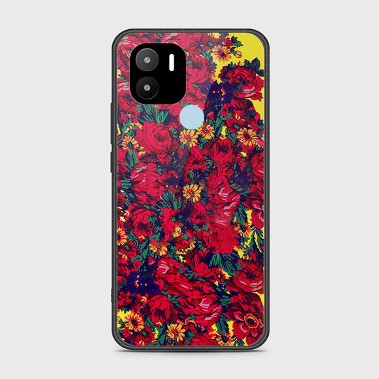 Xiaomi Redmi A1 Plus Cover- Floral Series - HQ Ultra Shine Premium Infinity Glass Soft Silicon Borders Case