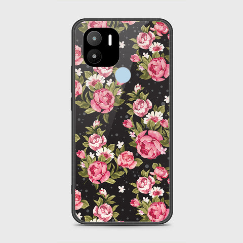 Xiaomi Redmi A1 Plus Cover- Floral Series - HQ Ultra Shine Premium Infinity Glass Soft Silicon Borders Case