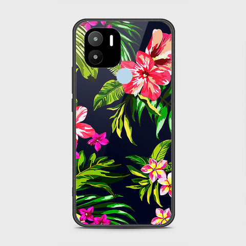 Xiaomi Redmi A1 Plus Cover- Floral Series - HQ Ultra Shine Premium Infinity Glass Soft Silicon Borders Case