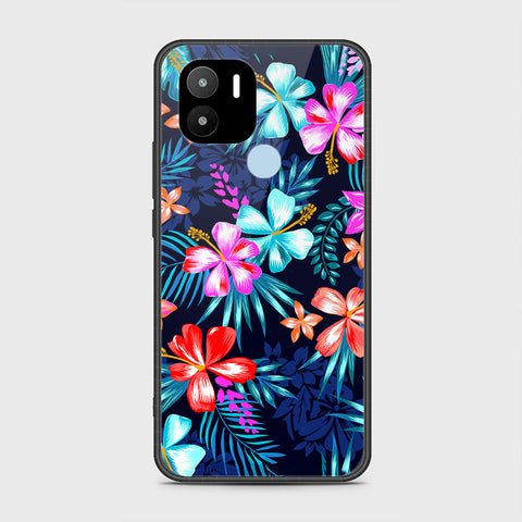 Xiaomi Redmi A1 Plus Cover- Floral Series - HQ Ultra Shine Premium Infinity Glass Soft Silicon Borders Case