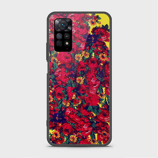 Xiaomi Redmi Note 11 Pro Cover- Floral Series - HQ Ultra Shine Premium Infinity Glass Soft Silicon Borders Case