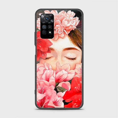 Xiaomi Redmi Note 11E Pro Cover- Floral Series - HQ Ultra Shine Premium Infinity Glass Soft Silicon Borders Case