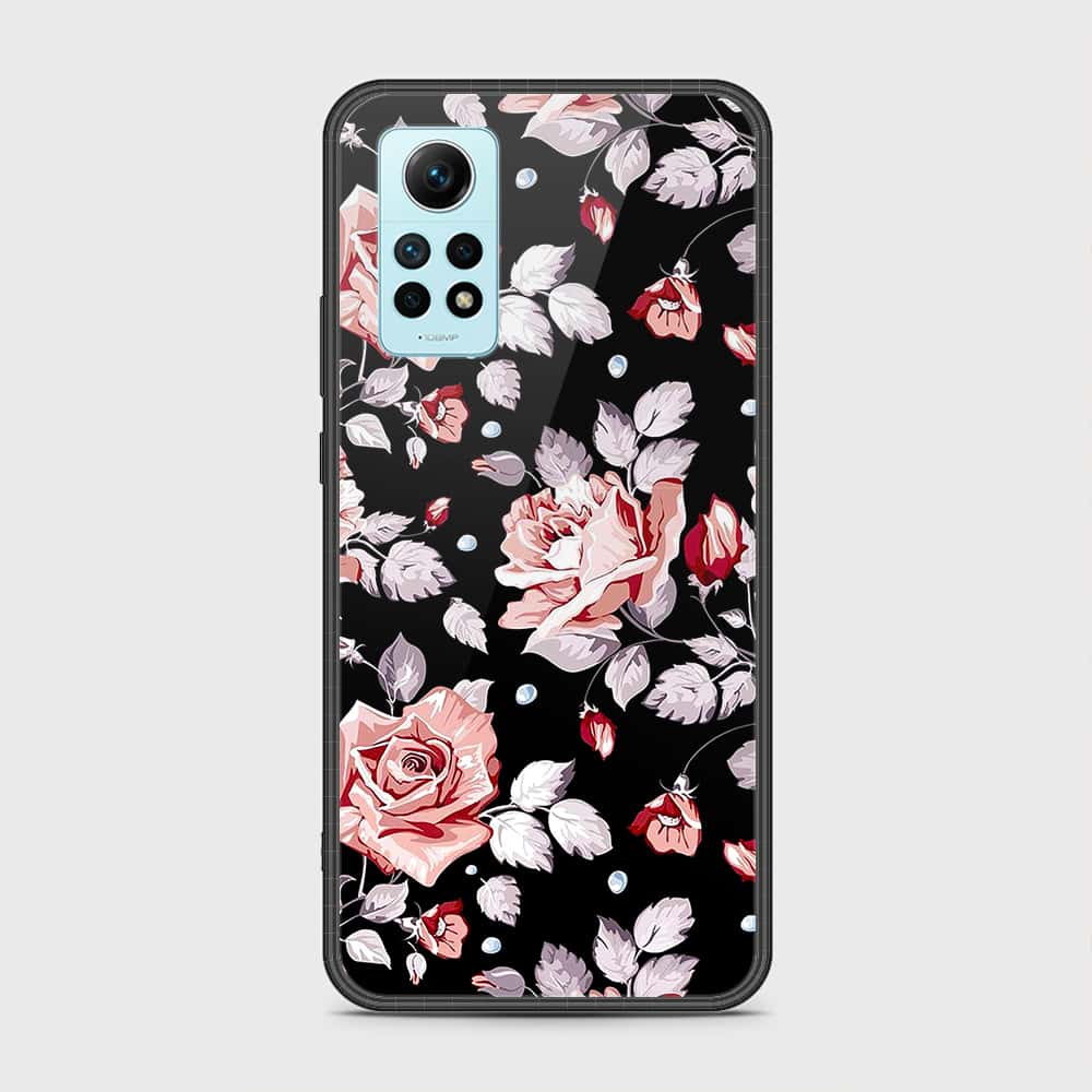 Xiaomi Redmi Note 12 Pro 4G Cover- Floral Series - HQ Ultra Shine Premium Infinity Glass Soft Silicon Borders Case (Fast Delivery)