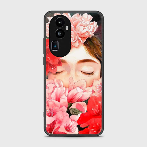 Oppo Reno 10 Pro Plus Cover- Floral Series - HQ Ultra Shine Premium Infinity Glass Soft Silicon Borders Case
