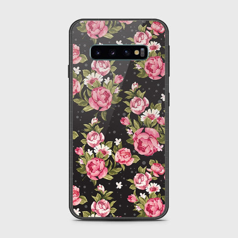 Samsung Galaxy S10 5G Cover- Floral Series - HQ Ultra Shine Premium Infinity Glass Soft Silicon Borders Case
