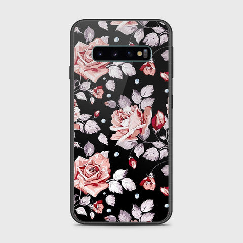 Samsung Galaxy S10 5G Cover- Floral Series - HQ Ultra Shine Premium Infinity Glass Soft Silicon Borders Case