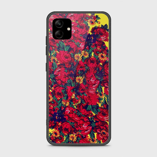 Samsung Galaxy A04 Cover- Floral Series - HQ Ultra Shine Premium Infinity Glass Soft Silicon Borders Case