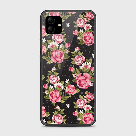 Samsung Galaxy A04e Cover - Floral Series - HQ Ultra Shine Premium Infinity Glass Soft Silicon Borders Case