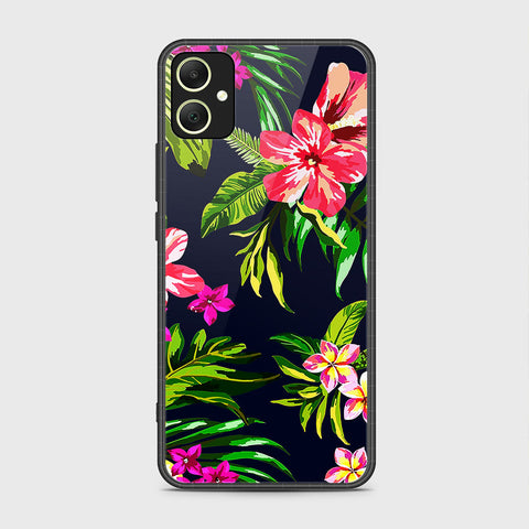 Samsung Galaxy A05 Cover- Floral Series - HQ Ultra Shine Premium Infinity Glass Soft Silicon Borders Case