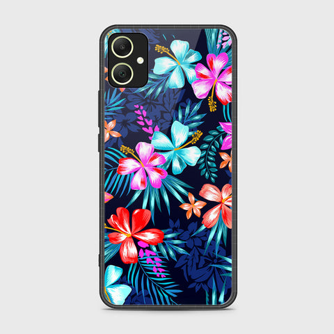 Samsung Galaxy A05 Cover- Floral Series - HQ Ultra Shine Premium Infinity Glass Soft Silicon Borders Case