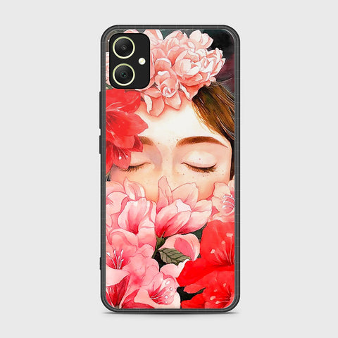 Samsung Galaxy A05 Cover- Floral Series - HQ Ultra Shine Premium Infinity Glass Soft Silicon Borders Case