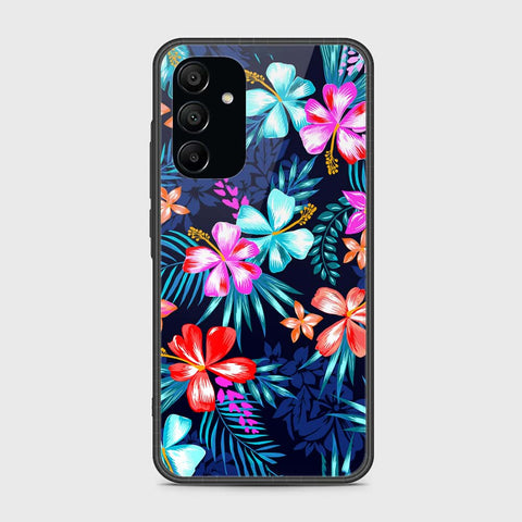 Samsung Galaxy A15 4G Cover- Floral Series - HQ Ultra Shine Premium Infinity Glass Soft Silicon Borders Case