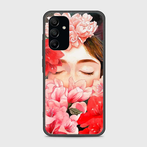 Samsung Galaxy A15 4G Cover- Floral Series - HQ Ultra Shine Premium Infinity Glass Soft Silicon Borders Case