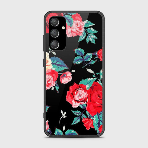 Samsung Galaxy A54 5G Cover- Floral Series - HQ Ultra Shine Premium Infinity Glass Soft Silicon Borders Case